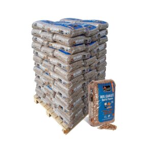 Granulés de Bois WOODSTOCK qualité Premium – 1 Palette de 78 sacs de 15 kg