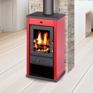 Poêle à Bois Belleza VANESSA Rouge 17 kW