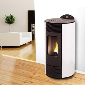 Poêle à granulés MODERNA SMART 8.7 kW rond blanc