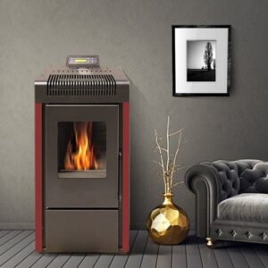 Poêle à granulés BELLEZA CARINO 9 kW Bordeaux
